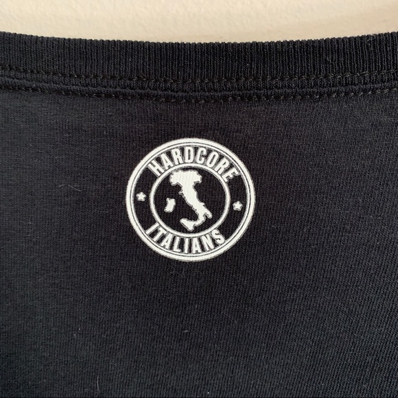 Hardcore Italians Napoli Naples Bedazzle Long Tee - Picture 3 of 5